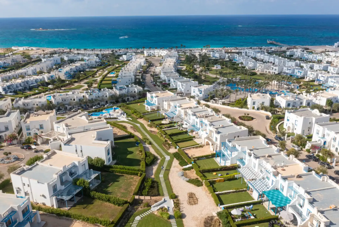 Mountain View Ras El Hekma resort with Greek-inspired architecture and crystal lagoons on Egypt’s North Coast