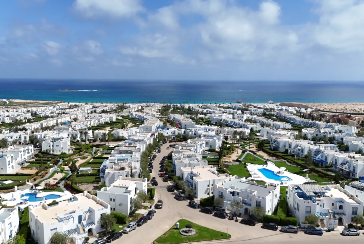 Mountain View Ras El Hekma resort with Greek-inspired architecture and crystal lagoons on Egypt’s North Coast